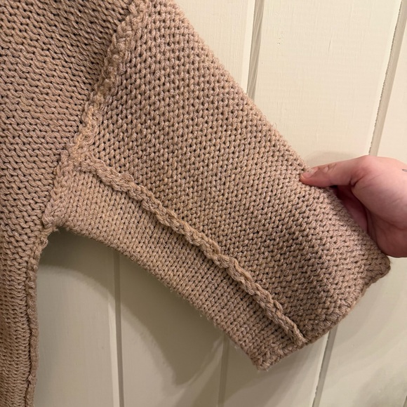 Easel Women's Sweater in Soft Taupe, Oversized Fit - Picture 3 of 9